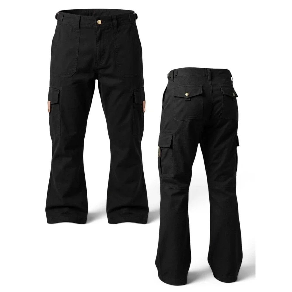 Ralph Lauren LRL Black Cargo Pants Utility Straight Leg Cotton Blend s4 Gorpcore